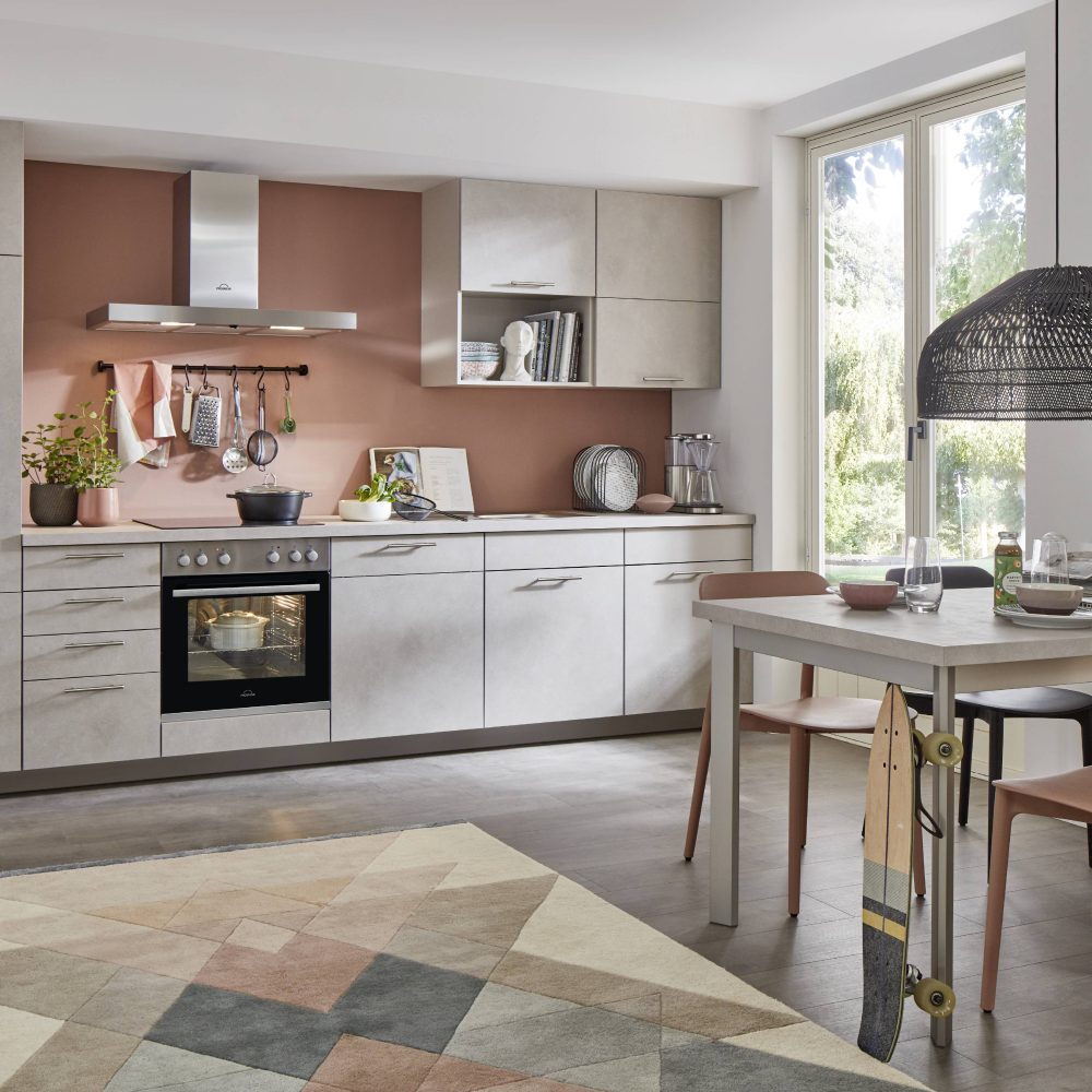 Nobilia Riva Front Einbauküche 371 Beton Sand