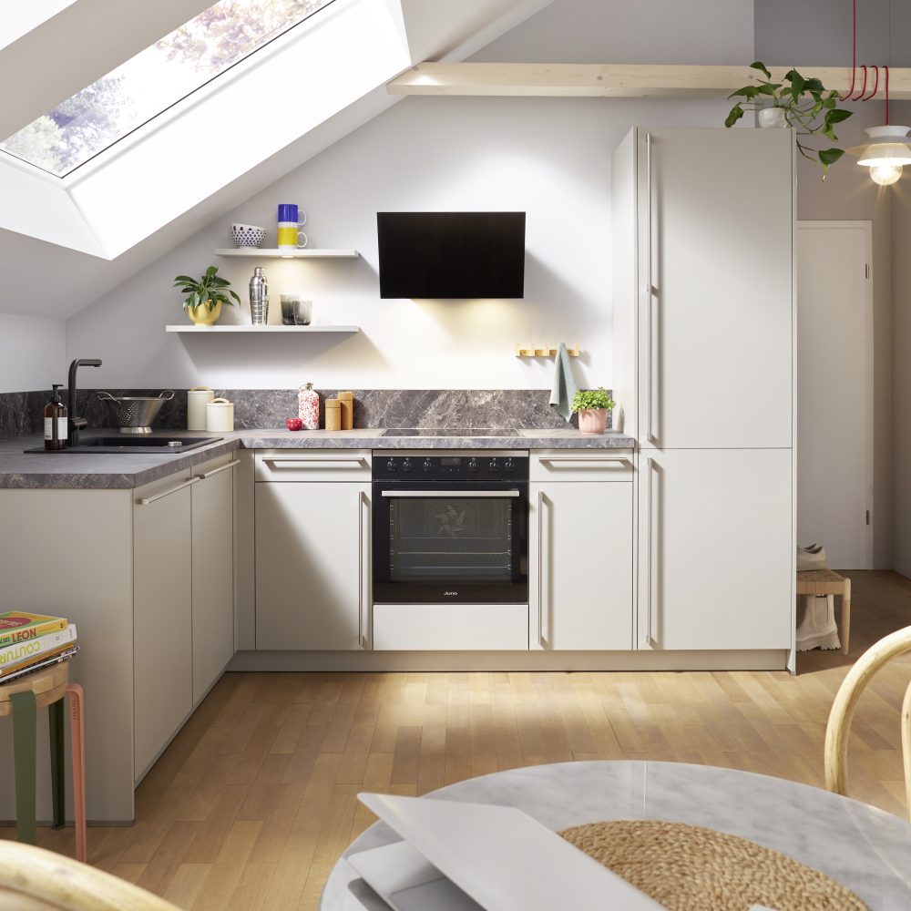 Global L-Küche Nova GL 6 525 Kieselgrau